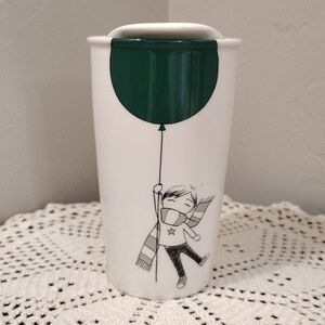 Starbucks Boy With A Green Balloon Tumbler 12 Ounces